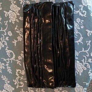 Maia N. Black Patent Leather Clutch